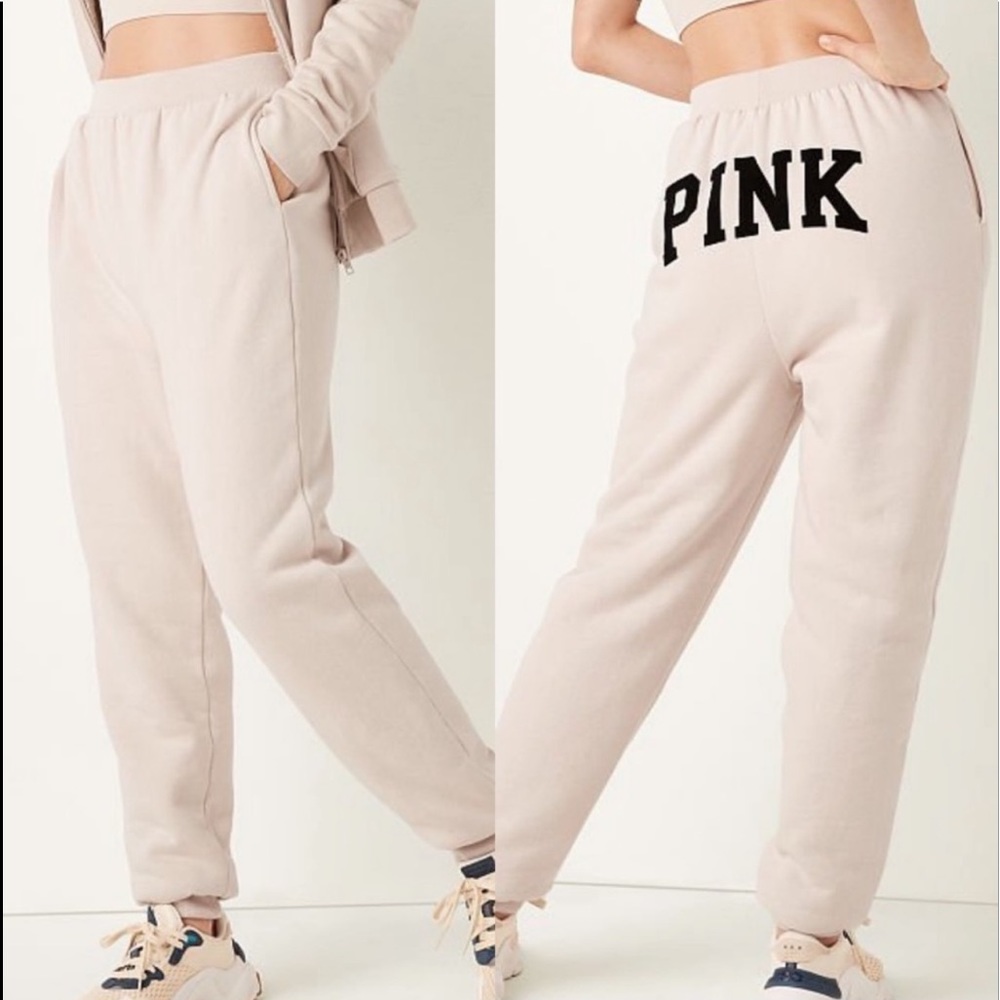 PINK Victoria’s Secret reversible jogger pants with pockets NWT